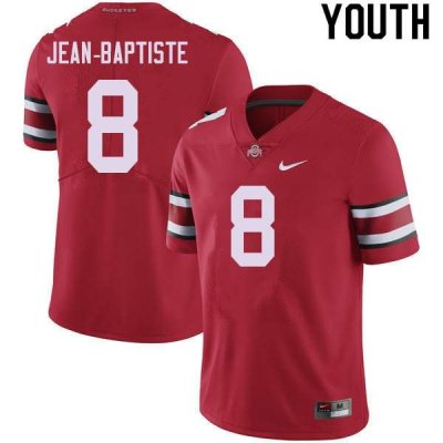 NCAA Ohio State Buckeyes Youth #8 Javontae Jean-Baptiste Red Nike Football College Jersey WEX0045RB